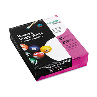 Card Stock 65lb Bright White 96 Brightness Letter 250 Sheets/Pack
